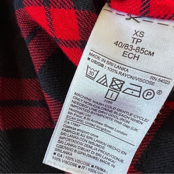 Banana Republic Dillon plaid flannel ruffle shirt button up - Picture 4 of 6